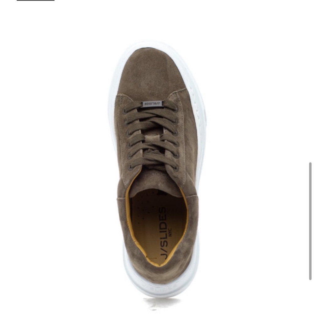 NWT J/SLIDES AMANDA Khaki Suede Sneaker - Picture 5 of 15